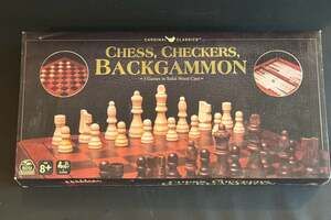 Cardinal Classics Chess, Checkers, Backgammon 3 Games New